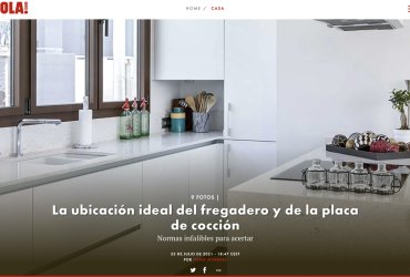 hola.com: La ubicación ideal del fregadero y de la placa de cocción